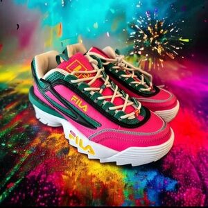 Fila Disruptor II Exp Women's Shoes Fuschia Pink-Gardenia 5XM01544-664 size 9.5